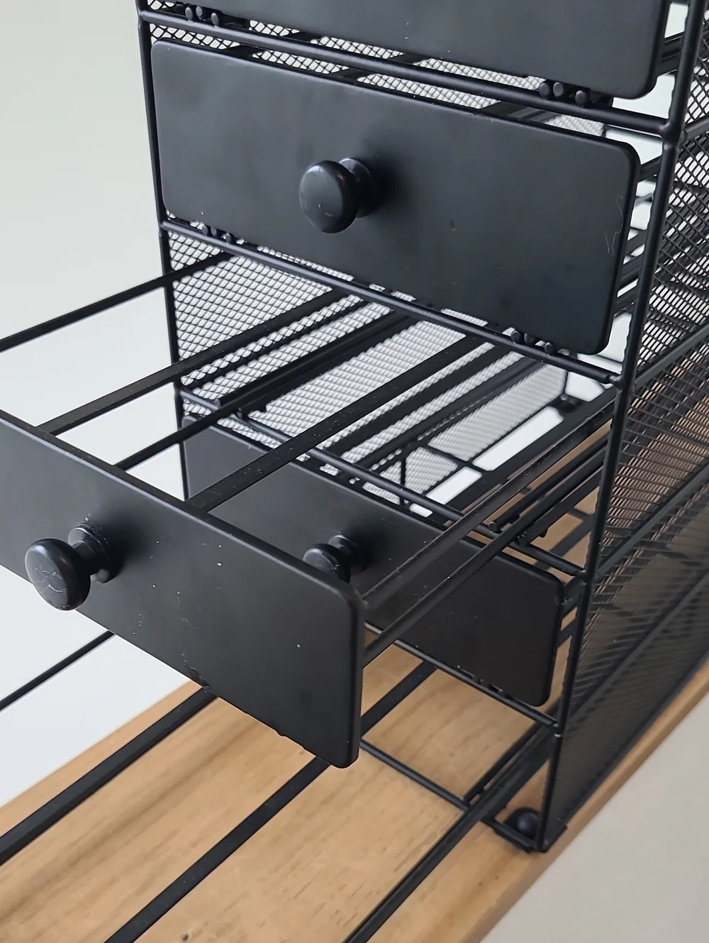 Black Mesh 5-Drawer Storage Organizer - Home Storage & Organization